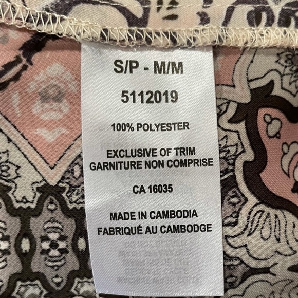 Tahari bohemian fairycore pink lightweight patterned kimono size small - medium - Picture 11 of 11